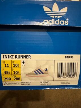 adidas Iniki Runner Sneakers - White & Blue